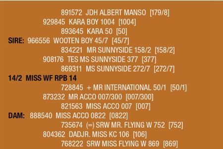 LOT 109 - MISS WF RPB 14