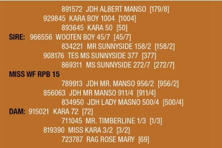 LOT 112 - MISS WF RPB 15