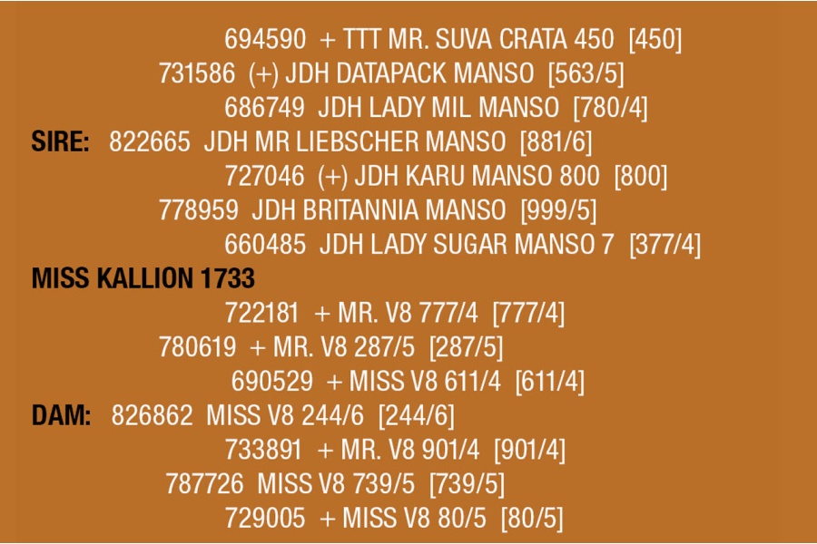 LOT 129 - MISS KALLION 1733