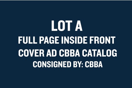*LOT A - FULL PAGE INSIDE FRONT COVER AD 2027 CBBA CATALOG
