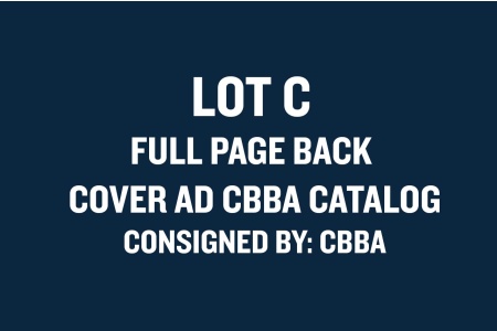 *LOT C - FULL PAGE BACK COVER AD 2027 CBBA CATALOG