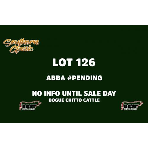 LOT 126 - INFO AVAILABLE SALE DAY